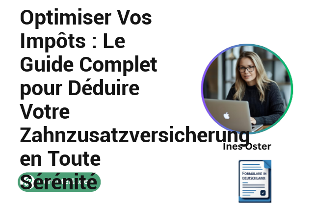 Optimiser Vos Impôts : Le Guide Complet pour Déduire Votre Zahnzusatzversicherung en Toute Sérénité