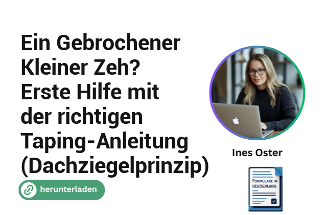 Ein Gebrochener Kleiner Zeh? Erste Hilfe mit der richtigen Taping-Anleitung (Dachziegelprinzip)