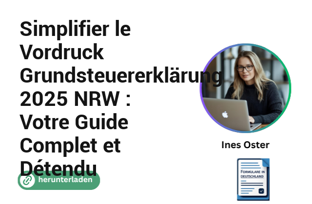 Simplifier le Vordruck Grundsteuererklärung 2025 NRW : Votre Guide Complet et Détendu